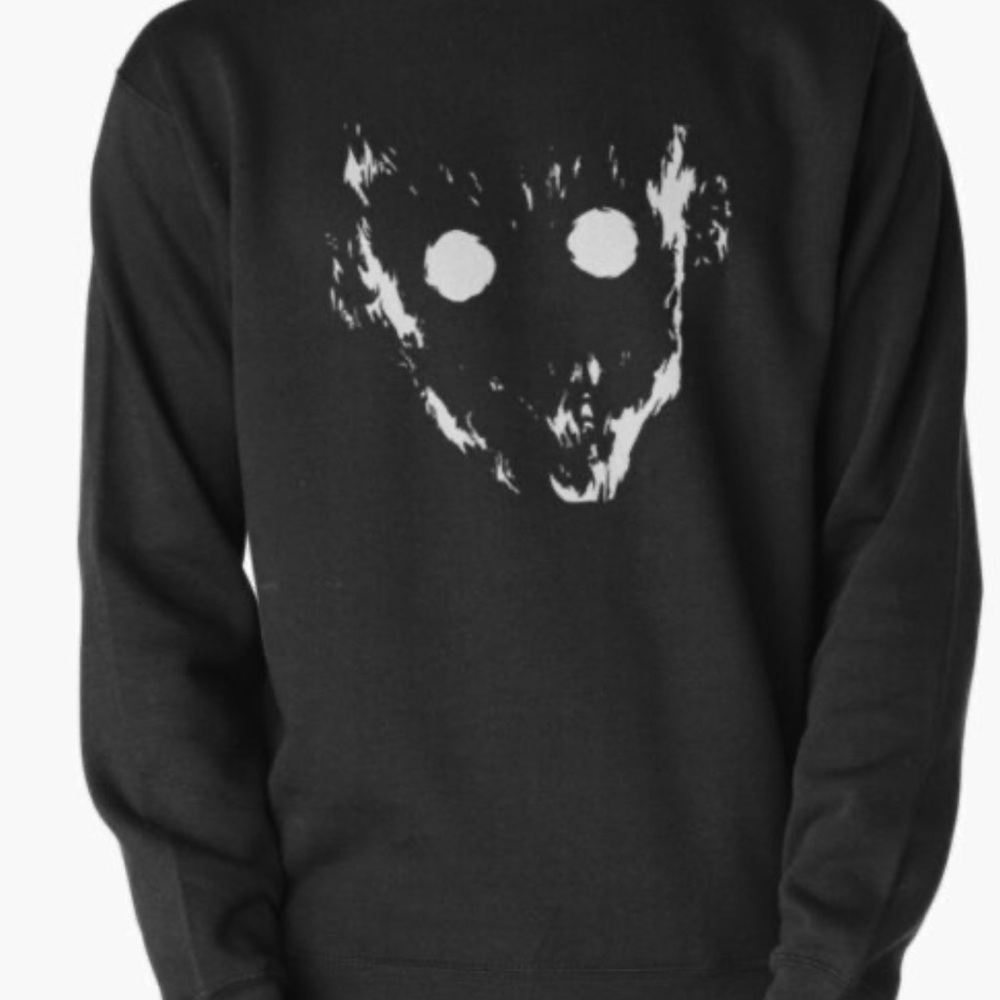 Teepublic Black Graphic Sweatshirt with White Skull Design - Picture 2 of 4